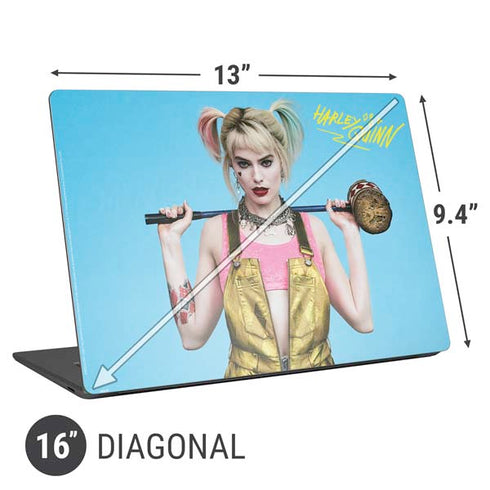 DC Comics Harley Quinn Movie Charcater Poster Universal Laptop 16in (13 x 9.4in) Skin